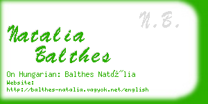 natalia balthes business card